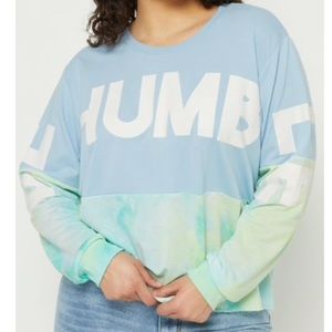 Blue Tie Dye Humble Colorblock Skimmer Sweatshirt